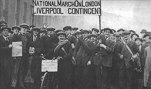 1922 Unemployed March, Garrett is third from left