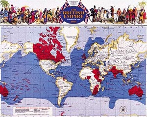 Map of the British Empire from 1905
